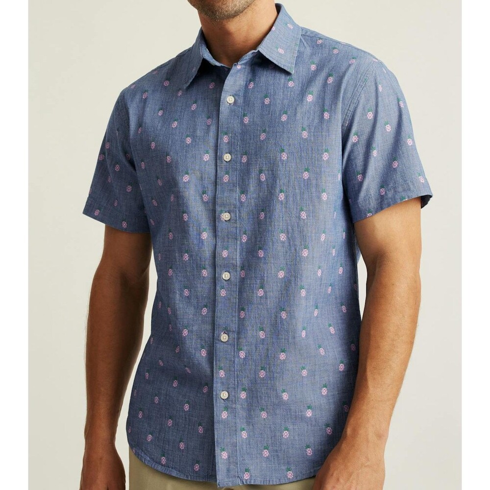 Bonobos Riviera Short Sleeve Men's Shirt Print Cotton Resort Slim Fit XL 288500